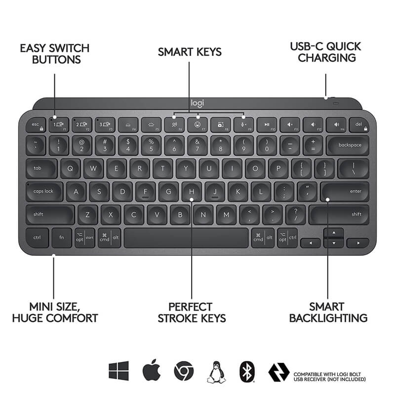 Logitech MX Keys Mini Graphite 7