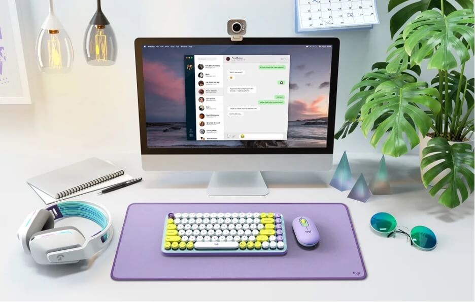 Logitech POP wireless keyboard emoji mint 11