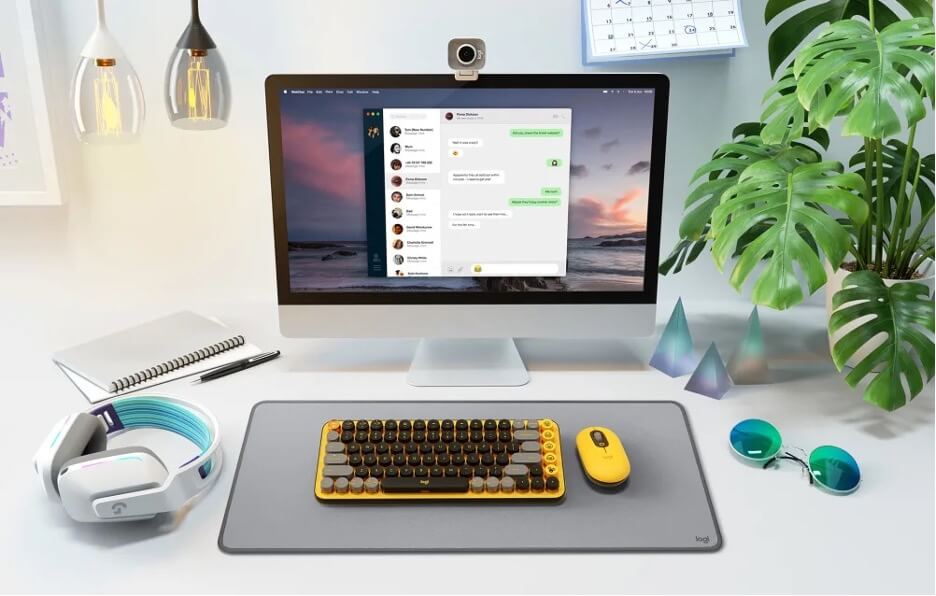 Logitech POP wireless keyboard emoji yellow 11